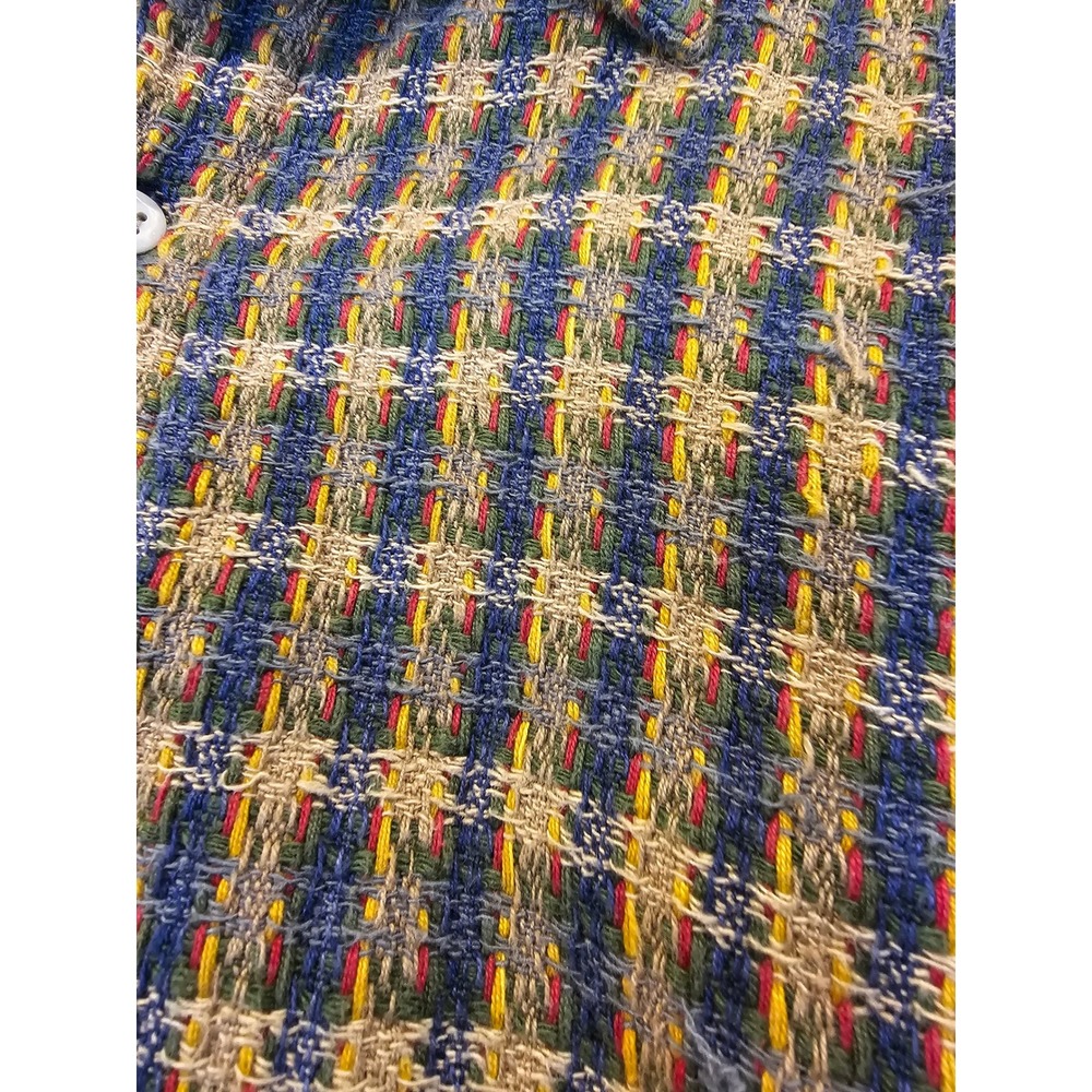 The Territory Ahead Vintage Mens Textured Plaid Button Down Shirt XL - Picture 8 of 9